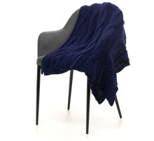 Плед Snefald, темно-синий