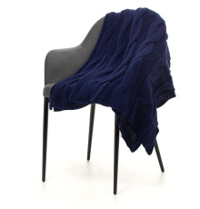 Плед Snefald, темно-синий