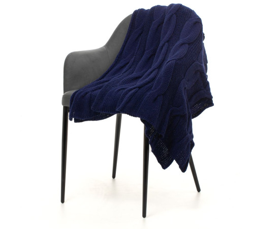 Плед Snefald, темно-синий