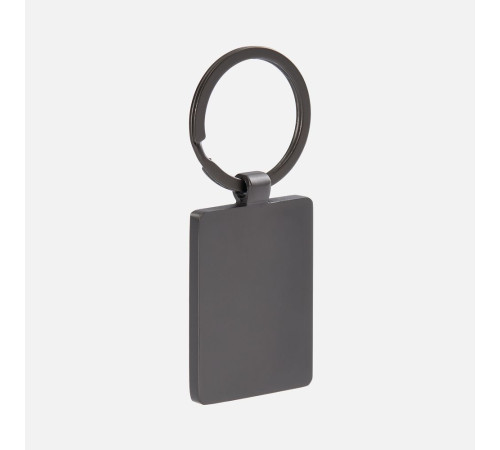 Брелок Gun Metal Leather Rectangle, графитовый