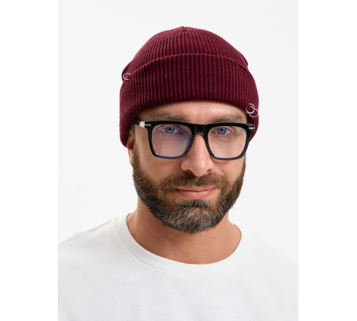 Шапка Ribelle, темно-красная (винная)
