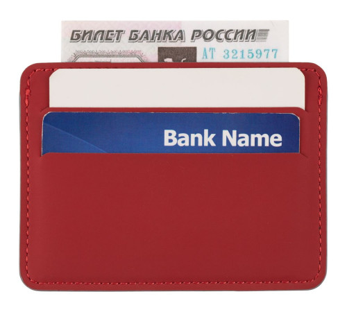 Чехол для карточек Shall Simple, красный