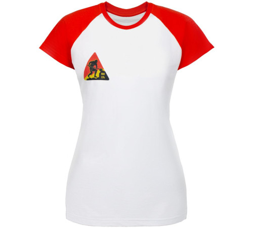 Футболка женская «Ищи суть», белая с красным