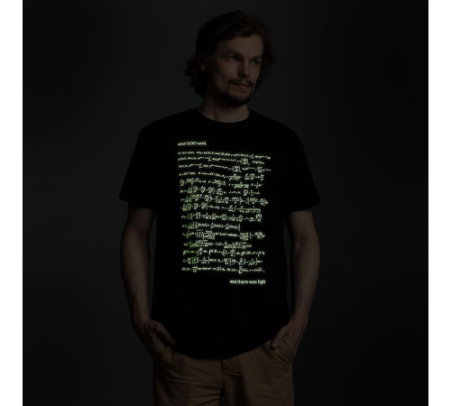 Футболка мужская «Да будет свет», со светящимся принтом