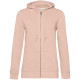 Толстовка на молнии с капюшоном женская BNC Inspire (Organic), розовая