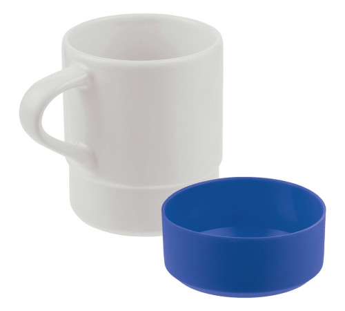 Кружка с силиконовой подставкой Protege , синяя