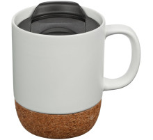Кружка с пробковой подставкой Corky Walk, белая