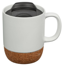 Кружка с пробковой подставкой Corky Walk, белая
