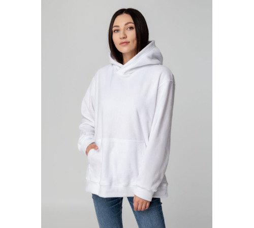 Худи флисовое унисекс Manakin, белое