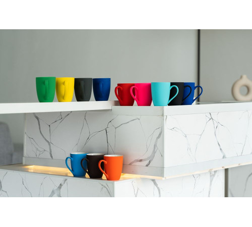 Кружка Good Morning с покрытием софт-тач, ver.2, синяя