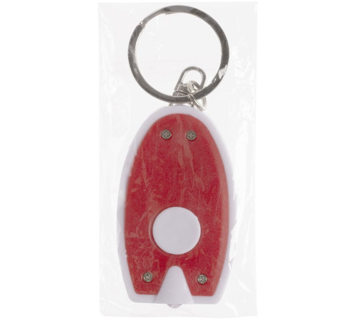 Брелок-фонарик Vivid, ver.2, красный с белым