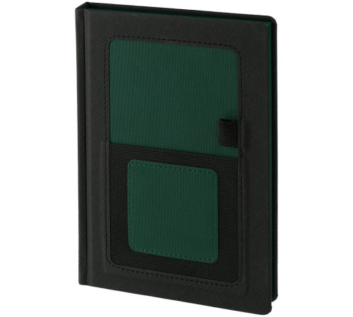 Ежедневник Mobile на заказ, недатированный, черно-зеленый