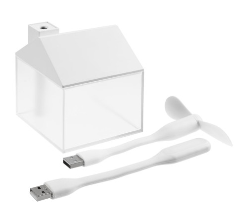 Настольный увлажнитель Arioso с вентилятором и лампой, белый