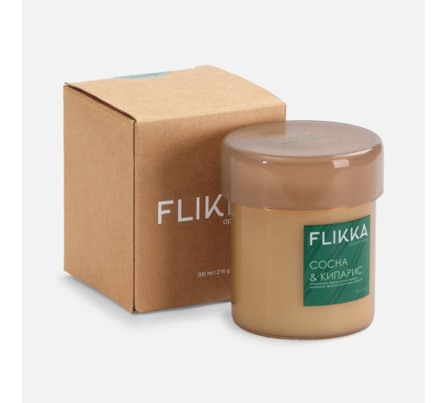 Ароматическая свеча Flikka, сосна и кипарис, бежевая