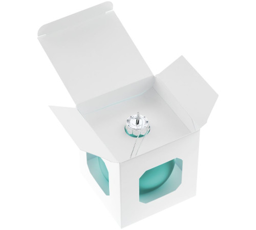 Елочный шар Finery Matt, 8 см, матовый бирюзовый