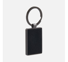 Брелок Gun Metal Leather Rectangle, графитовый