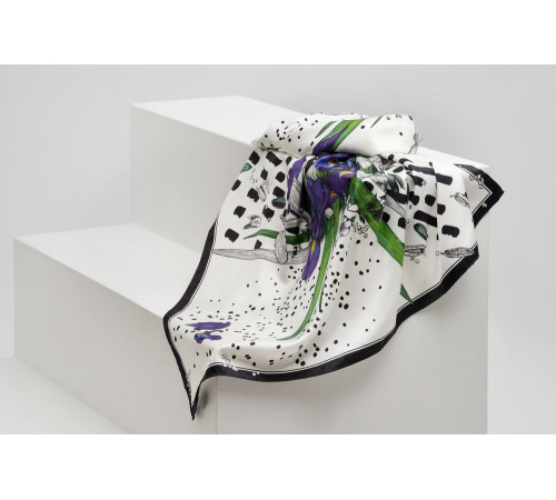 Платок шелковый Delicate, ирисы