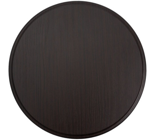 Плакетка Plaque, круглая, венге с серебристой пластиной