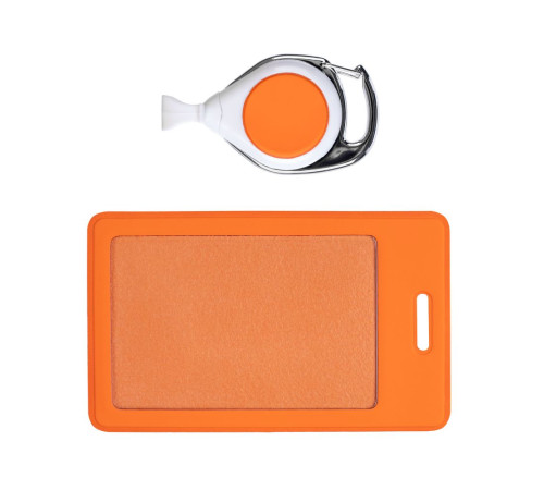 Чехол для пропуска с ретрактором Dorset, оранжевый