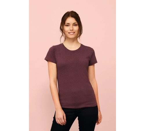 Футболка женская Regent Fit Women, коричневая (терракотовая)