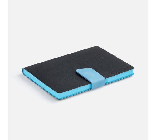 Ежедневник Boom, недатированный, черный с голубым