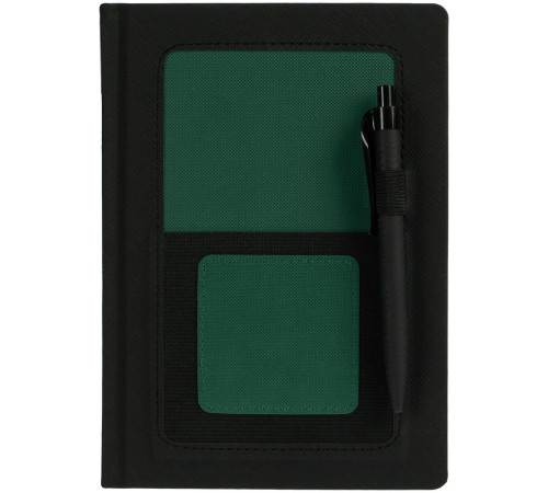 Ежедневник Mobile на заказ, недатированный, черно-зеленый