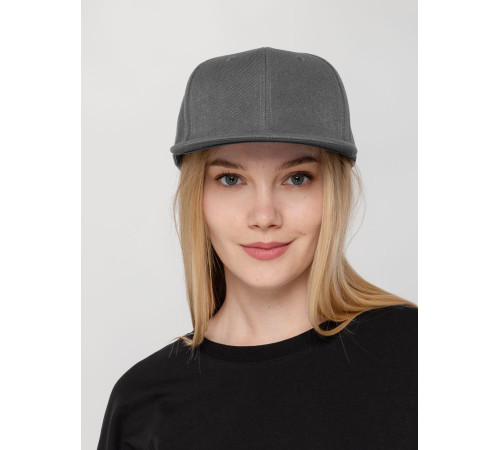 Бейсболка Snapback с прямым козырьком, серая