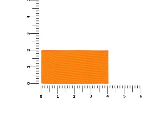 Лейбл тканевый Epsilon, XXS, оранжевый неон