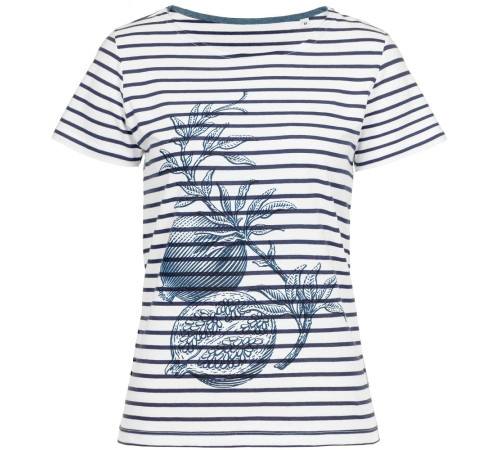 Футболка женская Grand Granat New, белая с синим