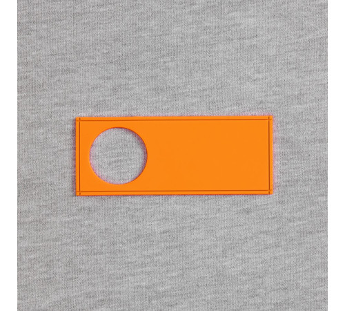 Лейбл из ПВХ с вырубкой «Круг», оранжевый неон