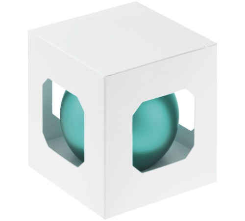 Елочный шар Finery Matt, 8 см, матовый бирюзовый