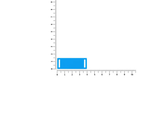 Лейбл из ПВХ Kova, голубой