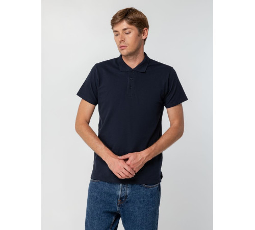 Рубашка поло мужская Spring 210 темно-синяя (navy)