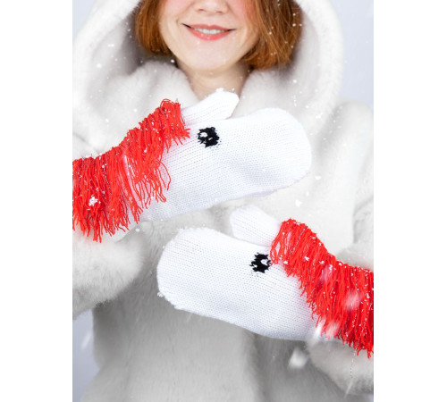 Варежки «Игогошки», с красной гривой