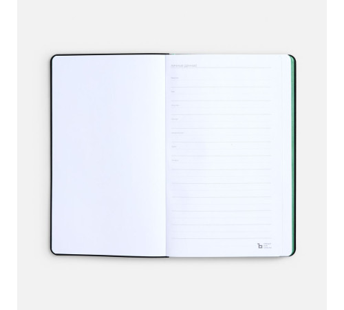 Ежедневник Nice Twice, недатированный, черный с ярко-зеленым