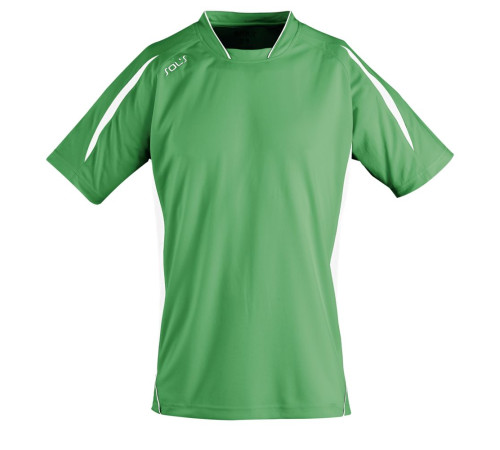 Футболка спортивная Maracana 140, зеленая с белым