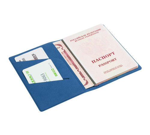Обложка для паспорта Devon, ярко-синяя