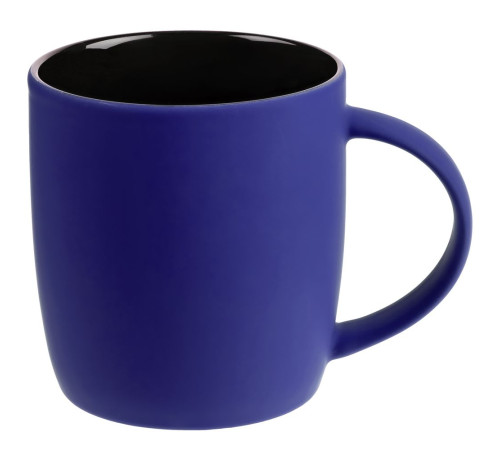 Кружка Surprise Touch Black с покрытием софт-тач, синяя