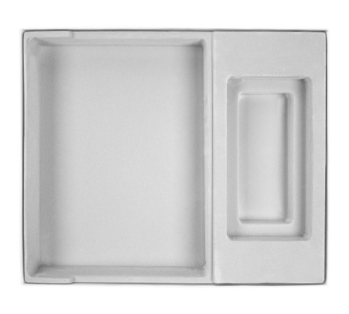 Коробка Overlap с ложементом под ежедневник и аккумулятор, ver.2, белая