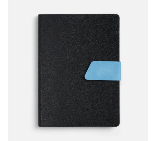 Ежедневник Boom, недатированный, черный с голубым