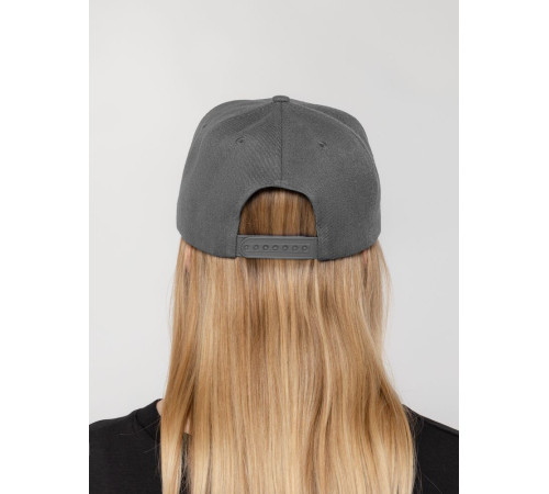 Бейсболка Snapback с прямым козырьком, серая