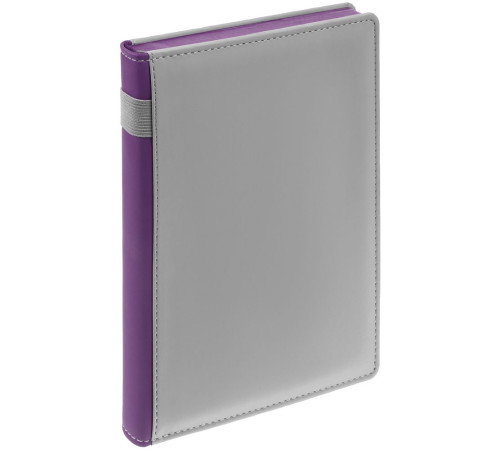 Ежедневник Spain Shall на заказ, недатированный, серый с фиолетовым