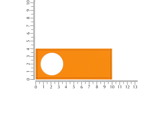 Лейбл из ПВХ с вырубкой «Круг», оранжевый неон
