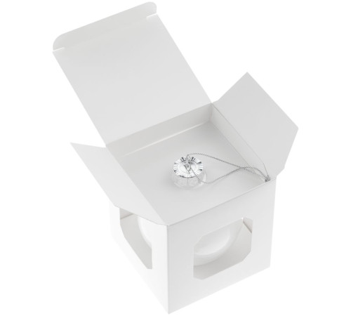 Елочный шар Finery Gloss, 8 см, глянцевый белый