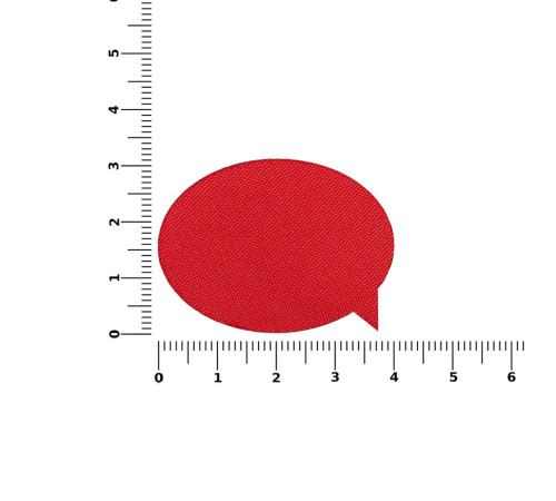 Наклейка тканевая Lunga Bubble, M, красная