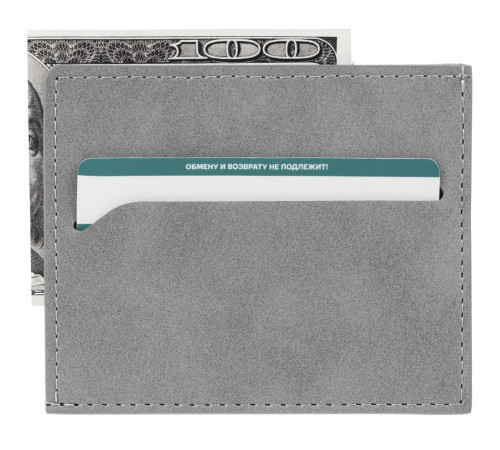 Чехол для карточек Nubuk, светло-серый