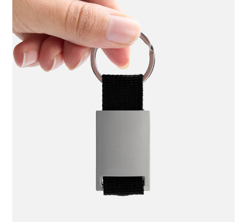 Брелок Inlet с тканевой вставкой, черный