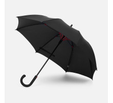 Зонт-трость Hidecolor с цветными спицами, черный с красным