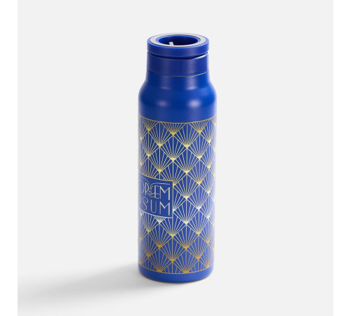 Термобутылка Magnus с магнитным держателем для телефона, синяя