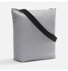 Шопер B5, серый с широкими черными ручками